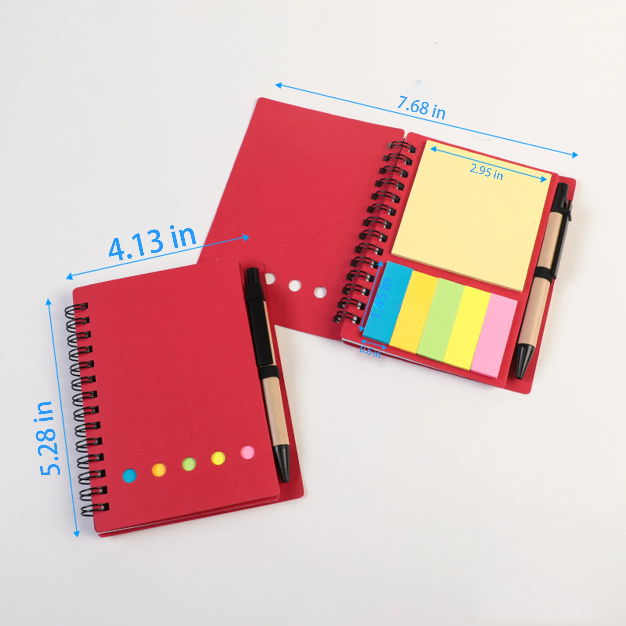 A6 Spiral Notebook with Pen And Sticky Notes 4