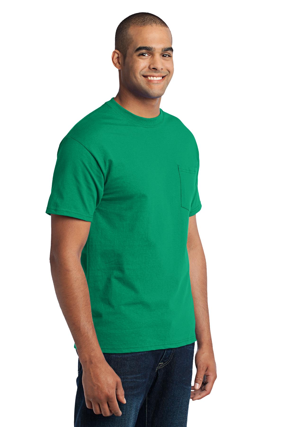 Port & Co Core Blend Pocket Tee. PC55P 81