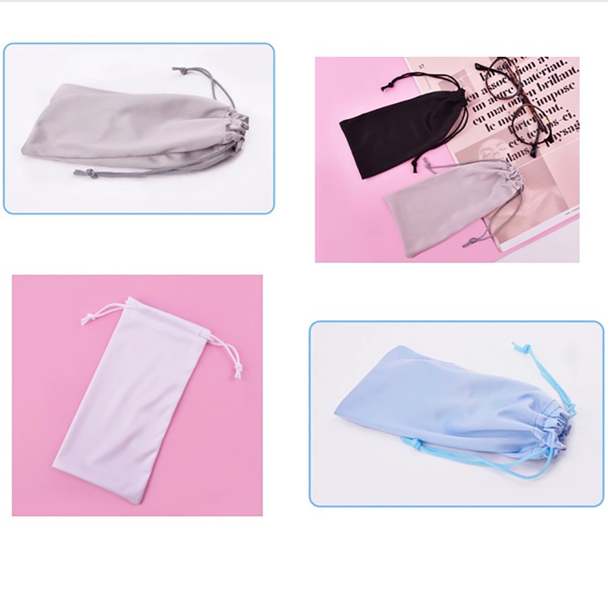 Microfiber Glasses Storage Drawstring Bag 2