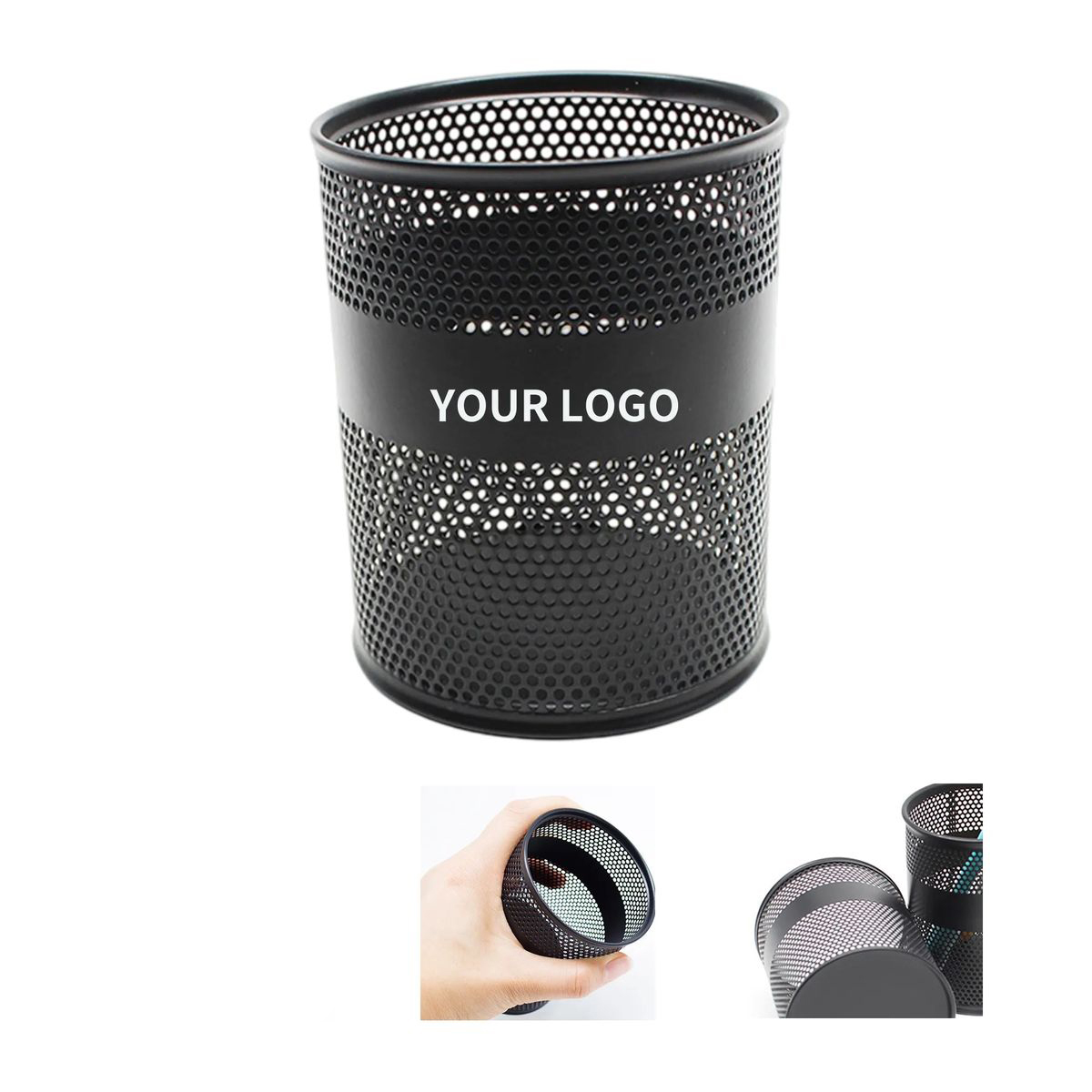 Square Iron Pen Cup for Office or School 2