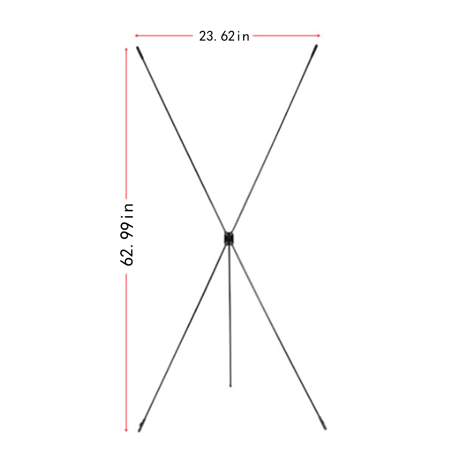ABS Fiber Rod X Shaped Banners Stand 3
