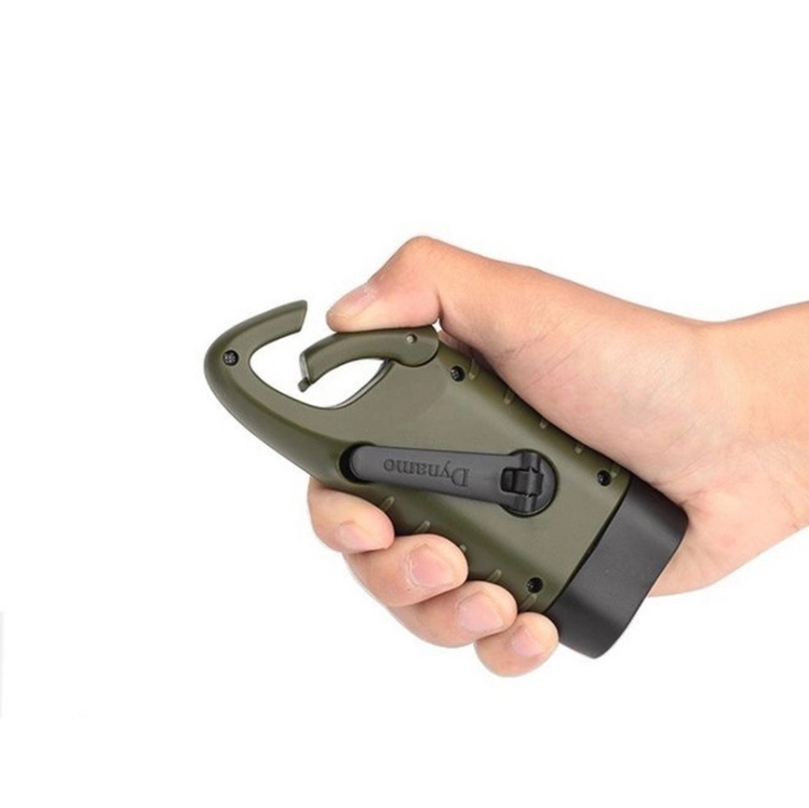 Hand Cranking Solar Powered Flashlight 4
