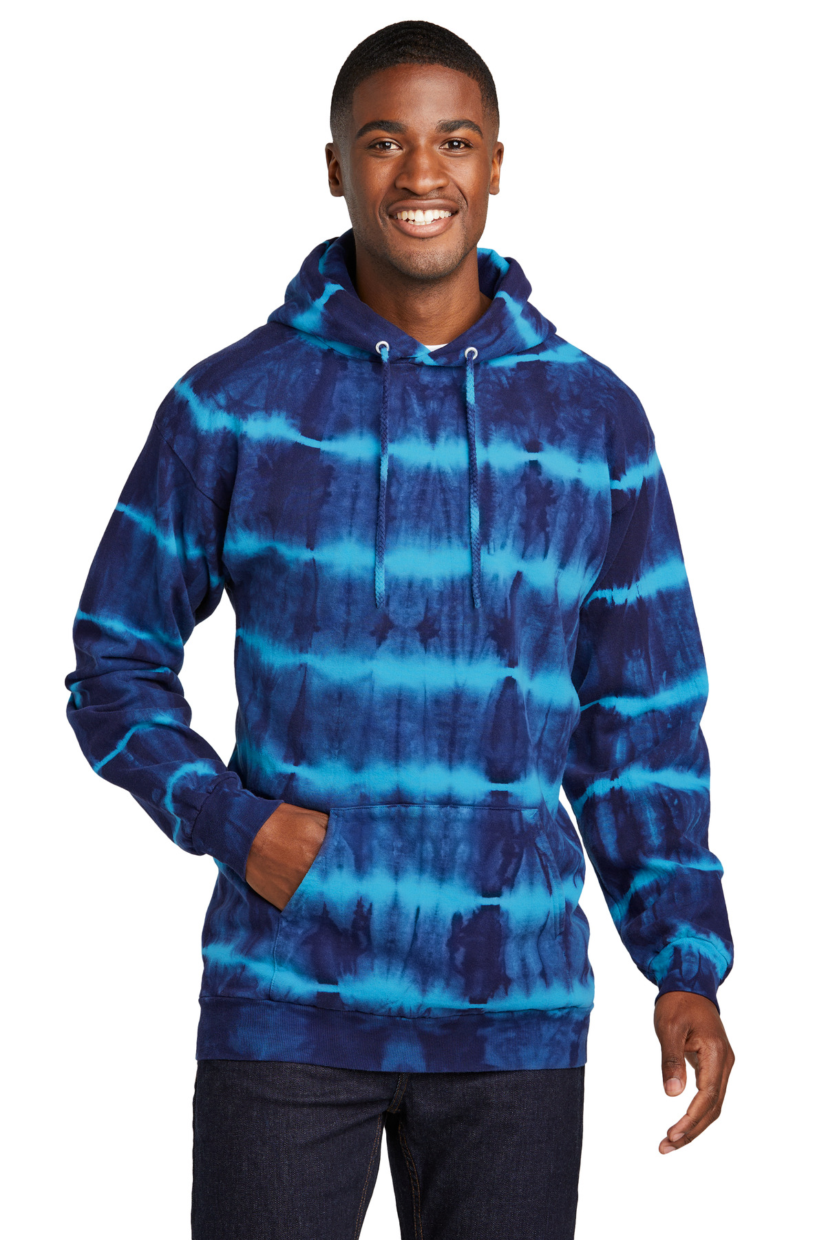 Port & Co Allover Stripe Tie-Dye Fleece PC143 6