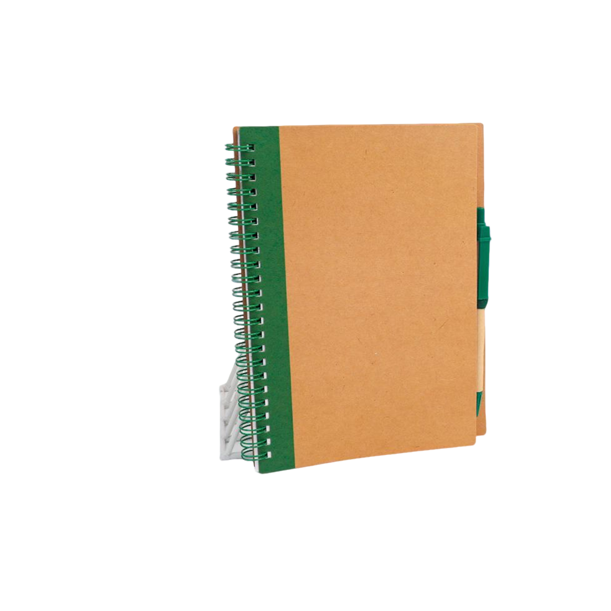 5 X 7 Soft Cover Kraft Spiral Notebook With Pen 2