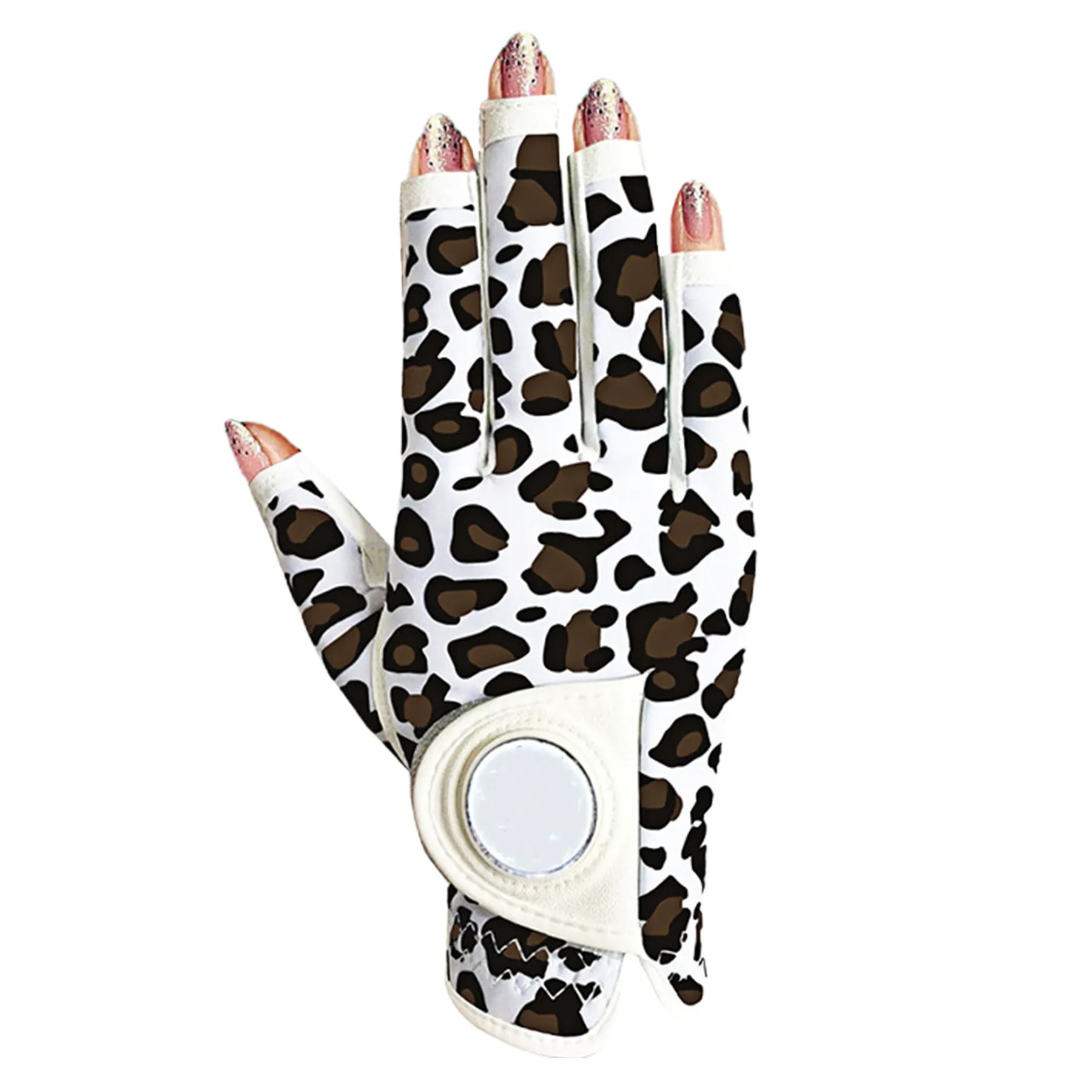 New Open Finger Women'S Golf Gloves Both Hands 2