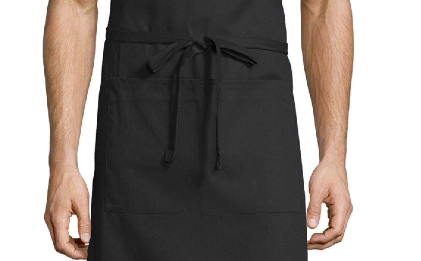 Premium Black Apron w/ Adjustable Neck & Divided Center Pocket 3