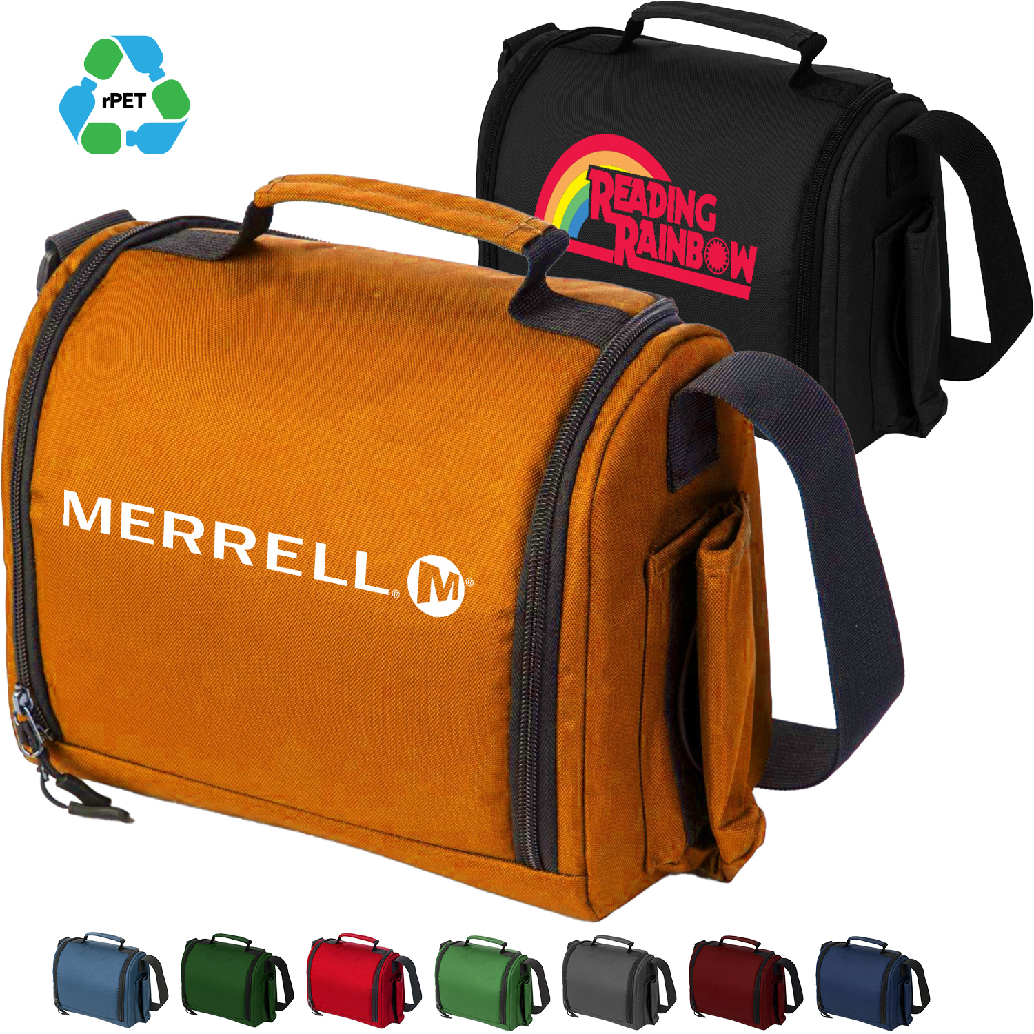 6-Can rPET Recycled 600D Polyester Insulated Cooler Bag 7