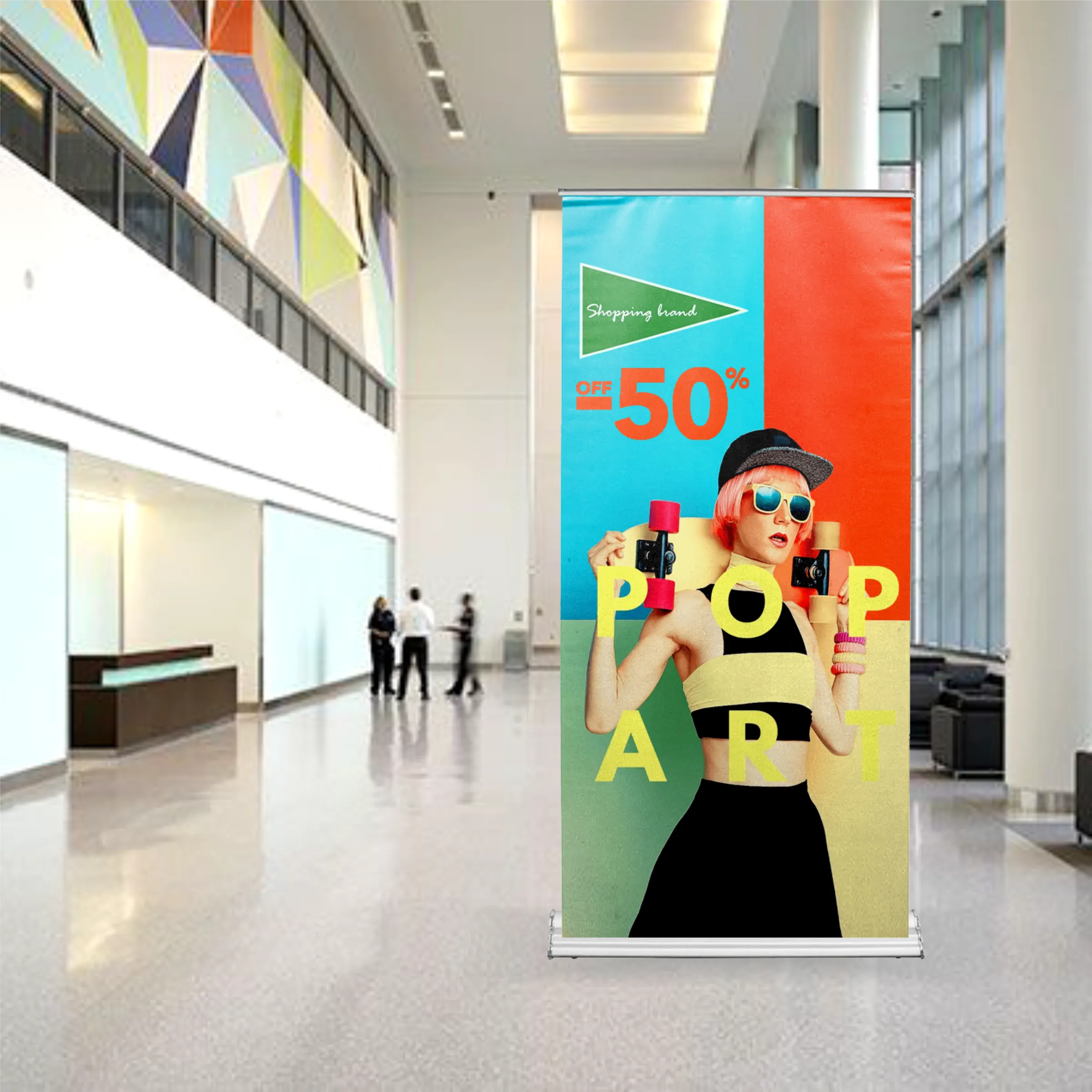 33.25" x 71" Adjustable Banner Stand Kit 8