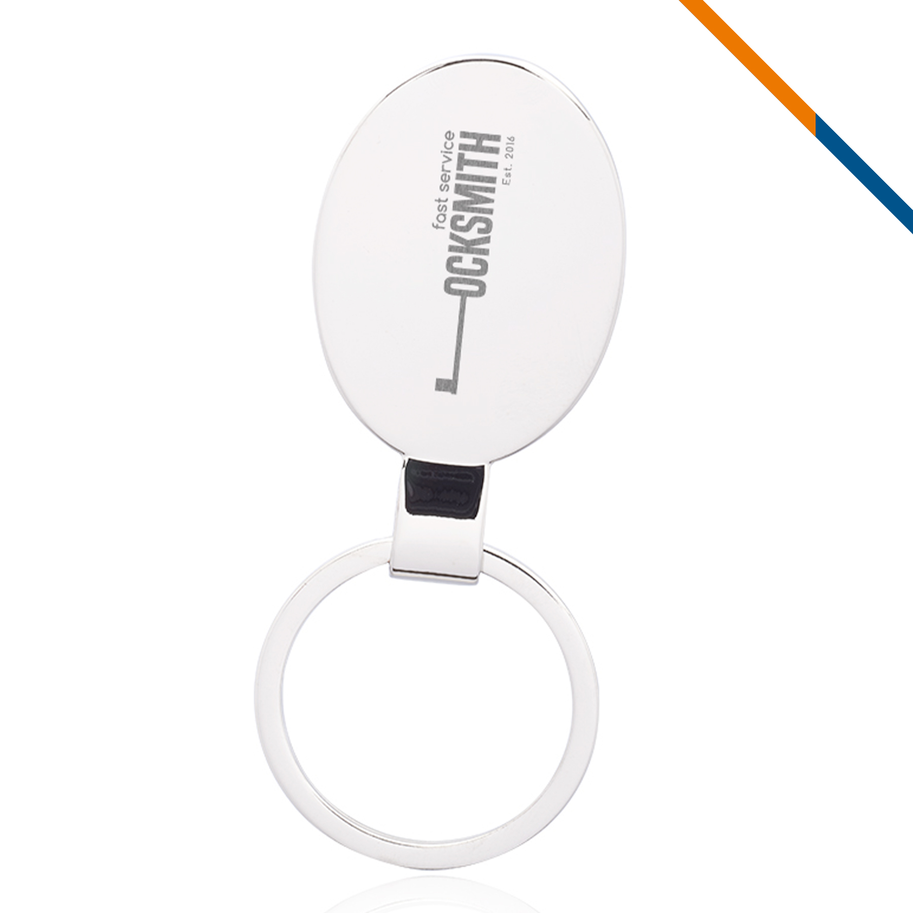 Oval Metal Keychain 2