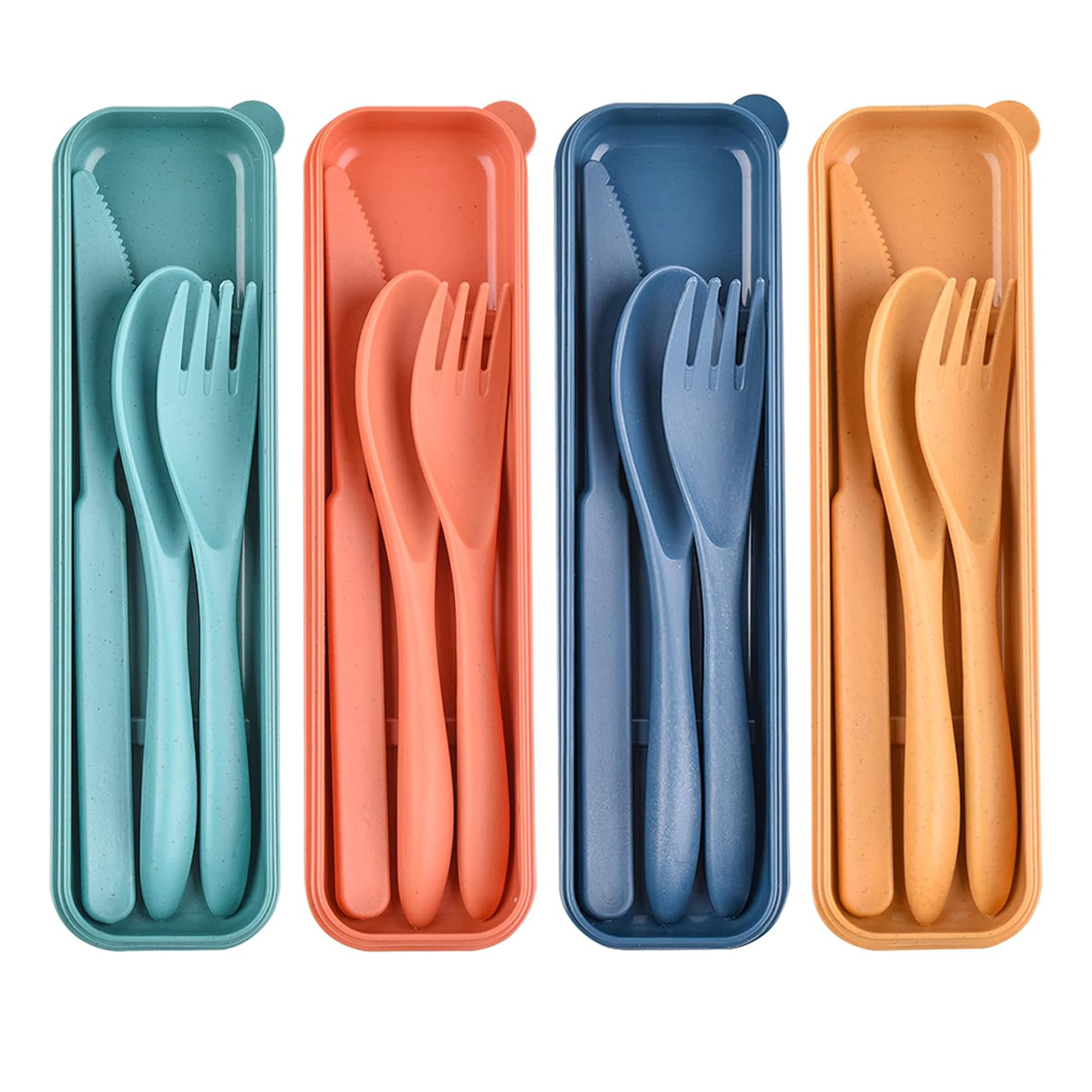 Portable Lunch Time Cutlery Set With Case 2