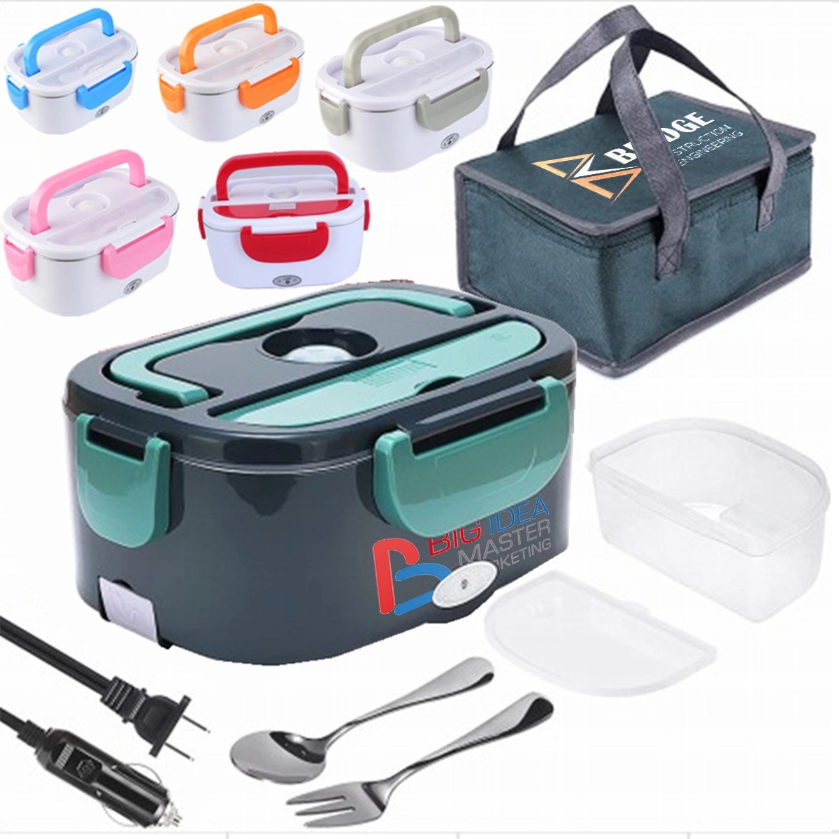 3 in1 Portable Microwave Food Heater Electric Lunch Box 2