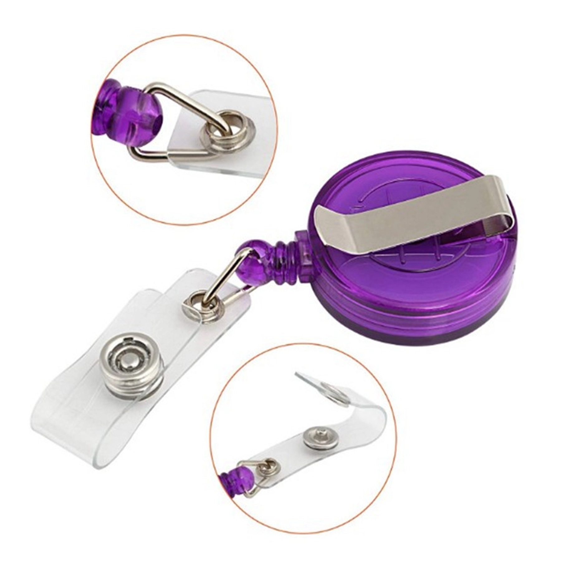 Round retractable badge holder 3