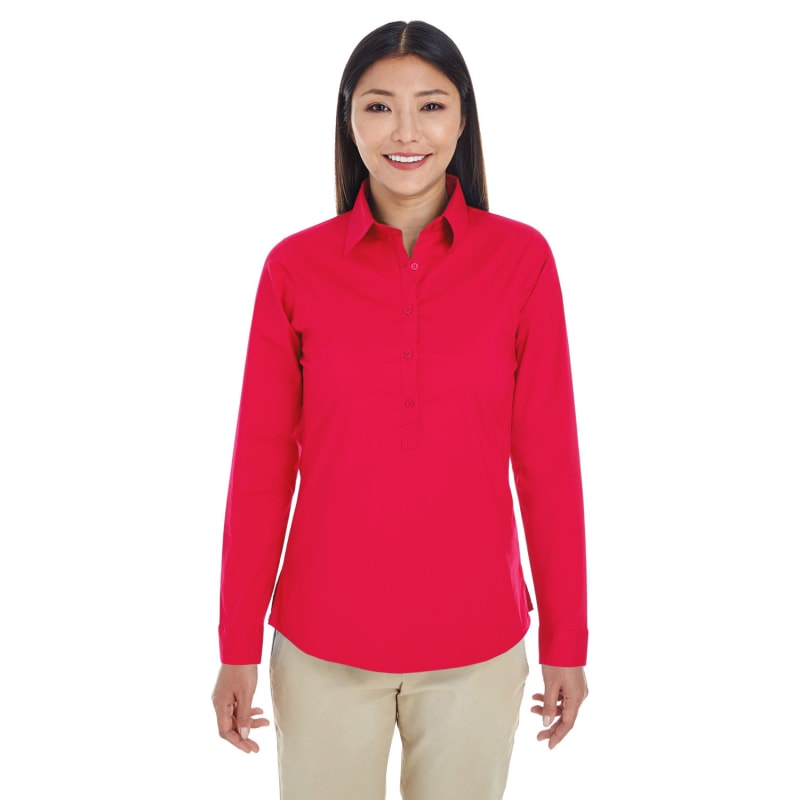 Devon & Jones Ladies' Perfect Fit™ Half-Placket Tunic Top 1