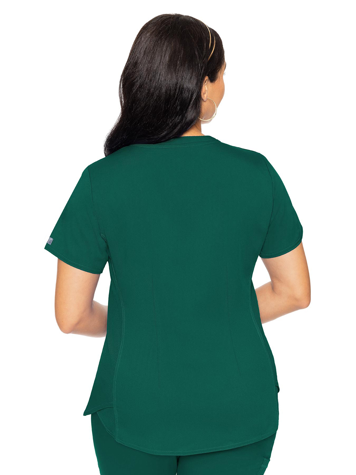 Med Couture - MC Touch - Women's 4-Pocket V-Neck Shirttail Top 1