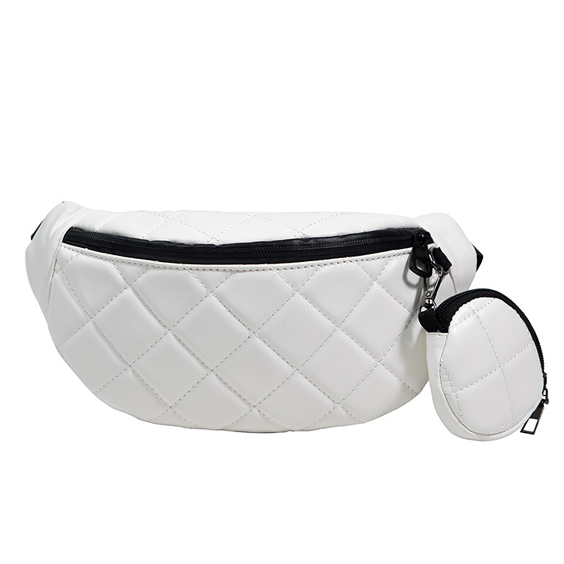 PU Simple and stylish rhombus one-shoulder dumpling bag 8