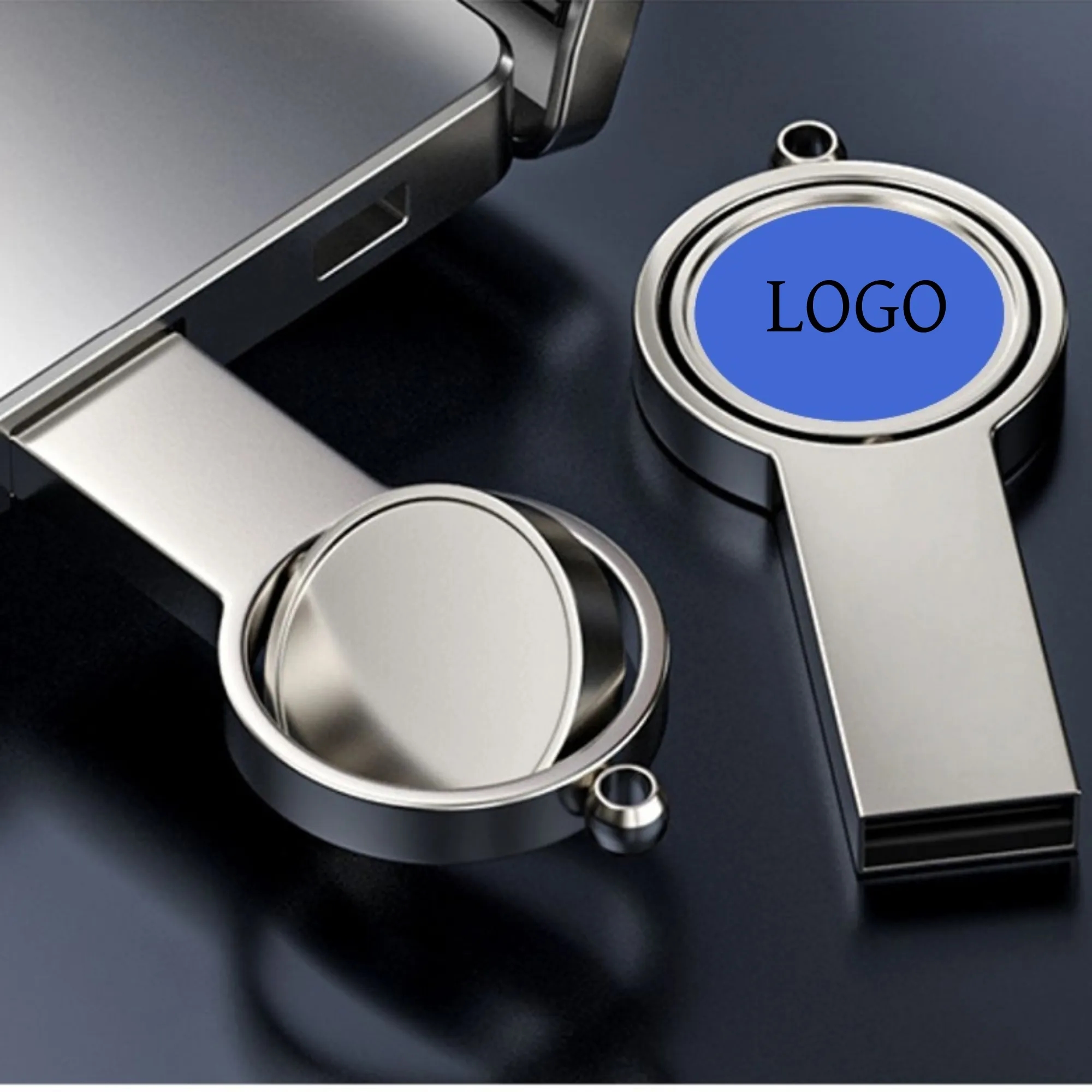 USB Flash Drive With Rotating Badge 3