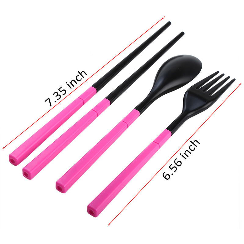 3 Pieces Fork Spoon Chopsticks Flatware Set 8