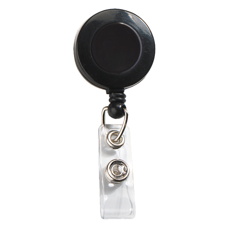 "Lorain VL" 30" Cord Round Retractable Badge Reel and Badge Holder with Metal Slip Clip Attachment 1