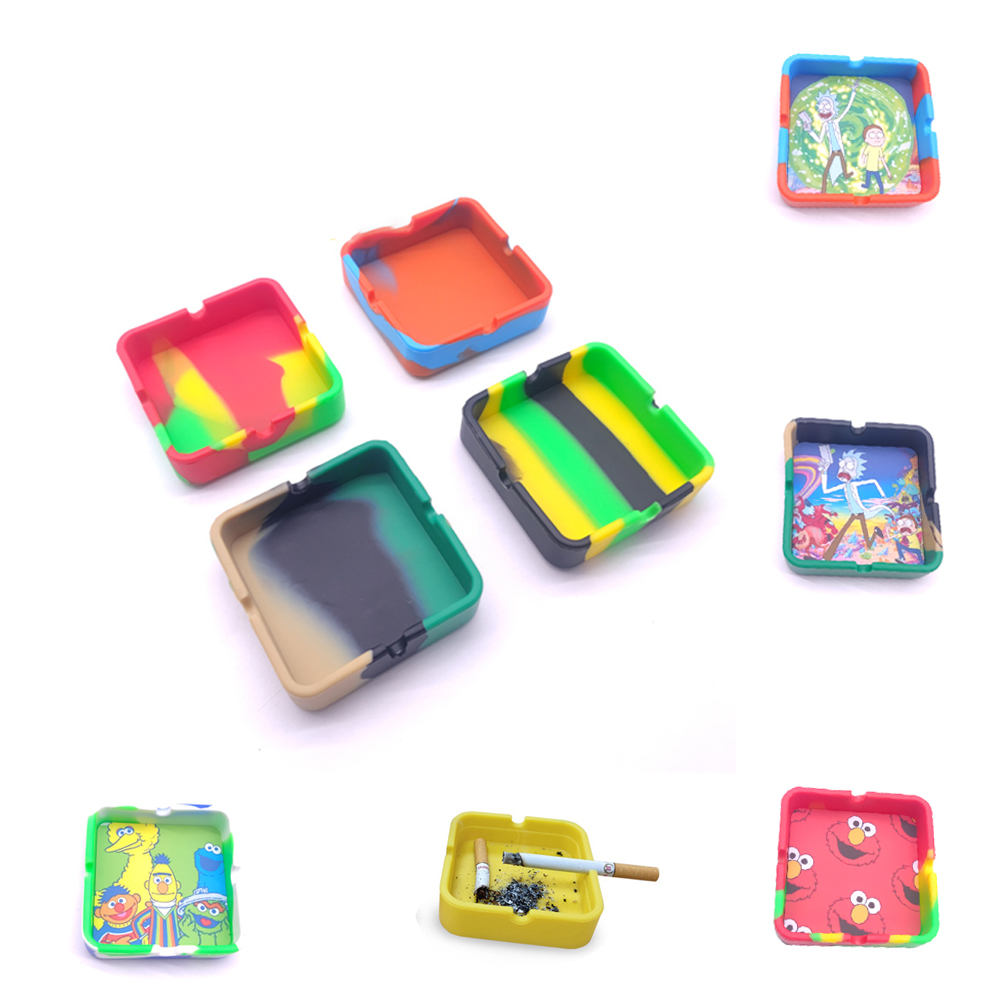 Square Silicone Cigarette Ashtray 1
