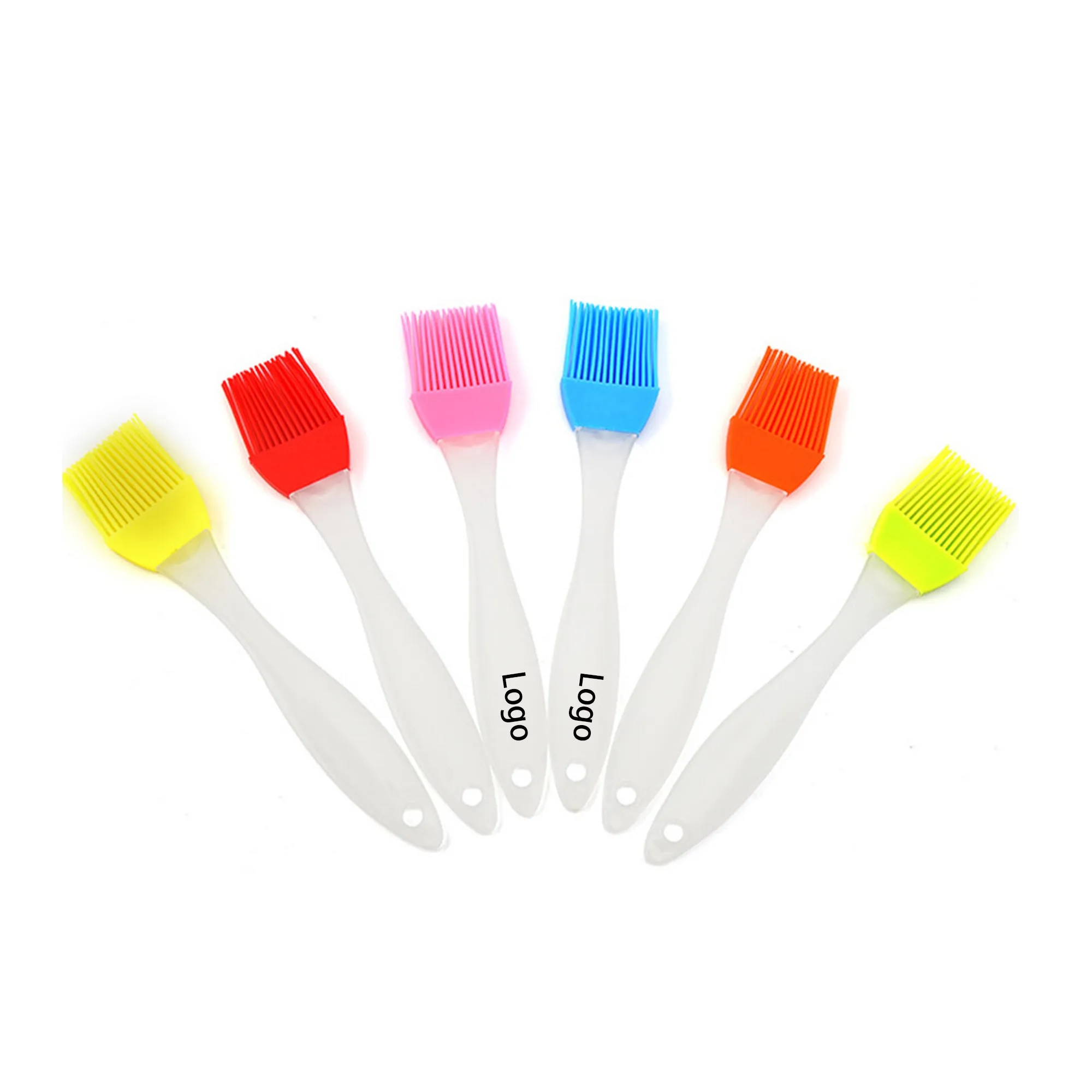 MOQ50 Silicone Head Multi-Color Plastic Oil Brush 2