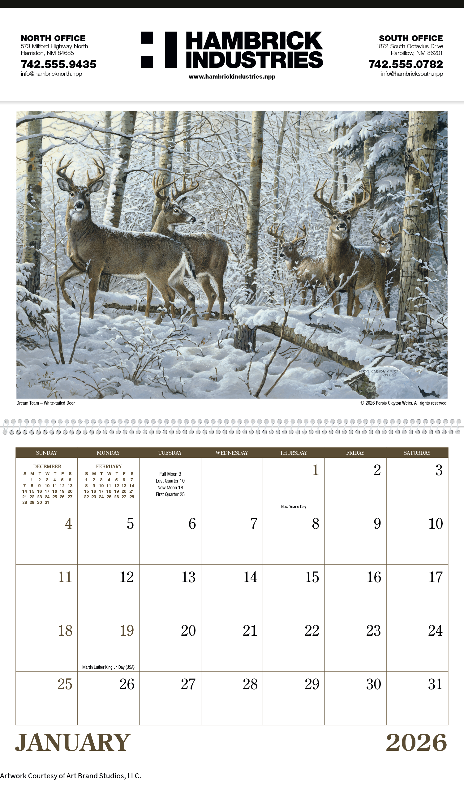 Triumph® Calendars Wildlife Art Calendar 1