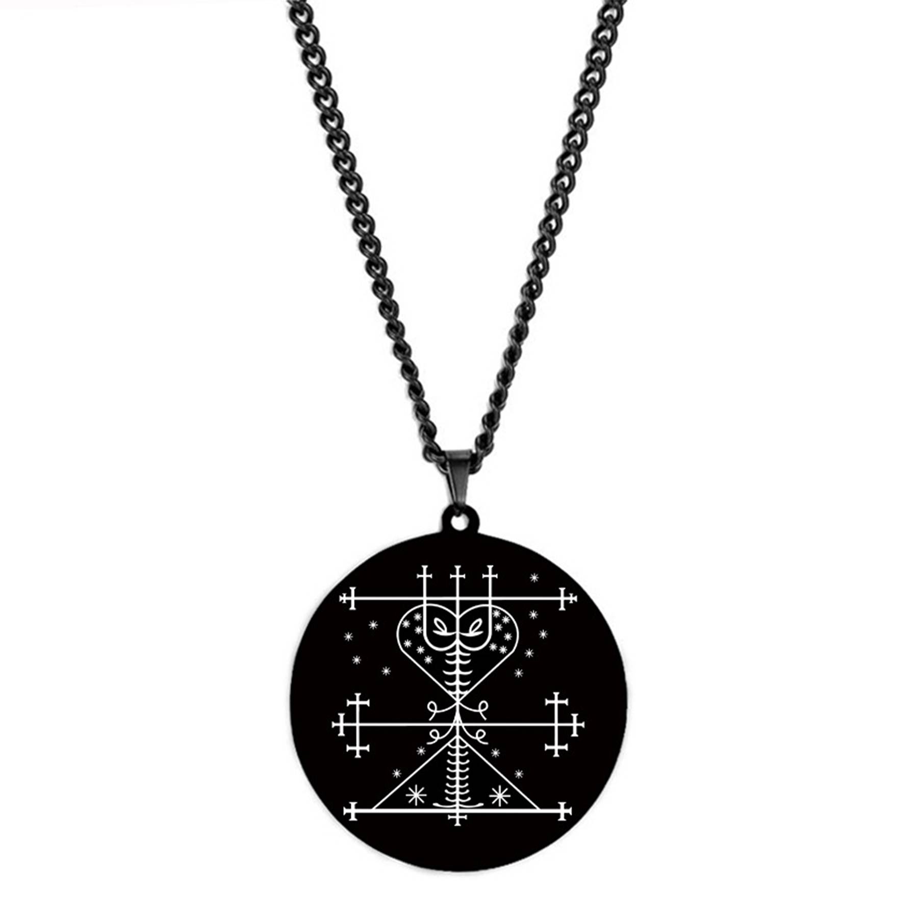 Stainless steel symbol amulet pendant necklace 2