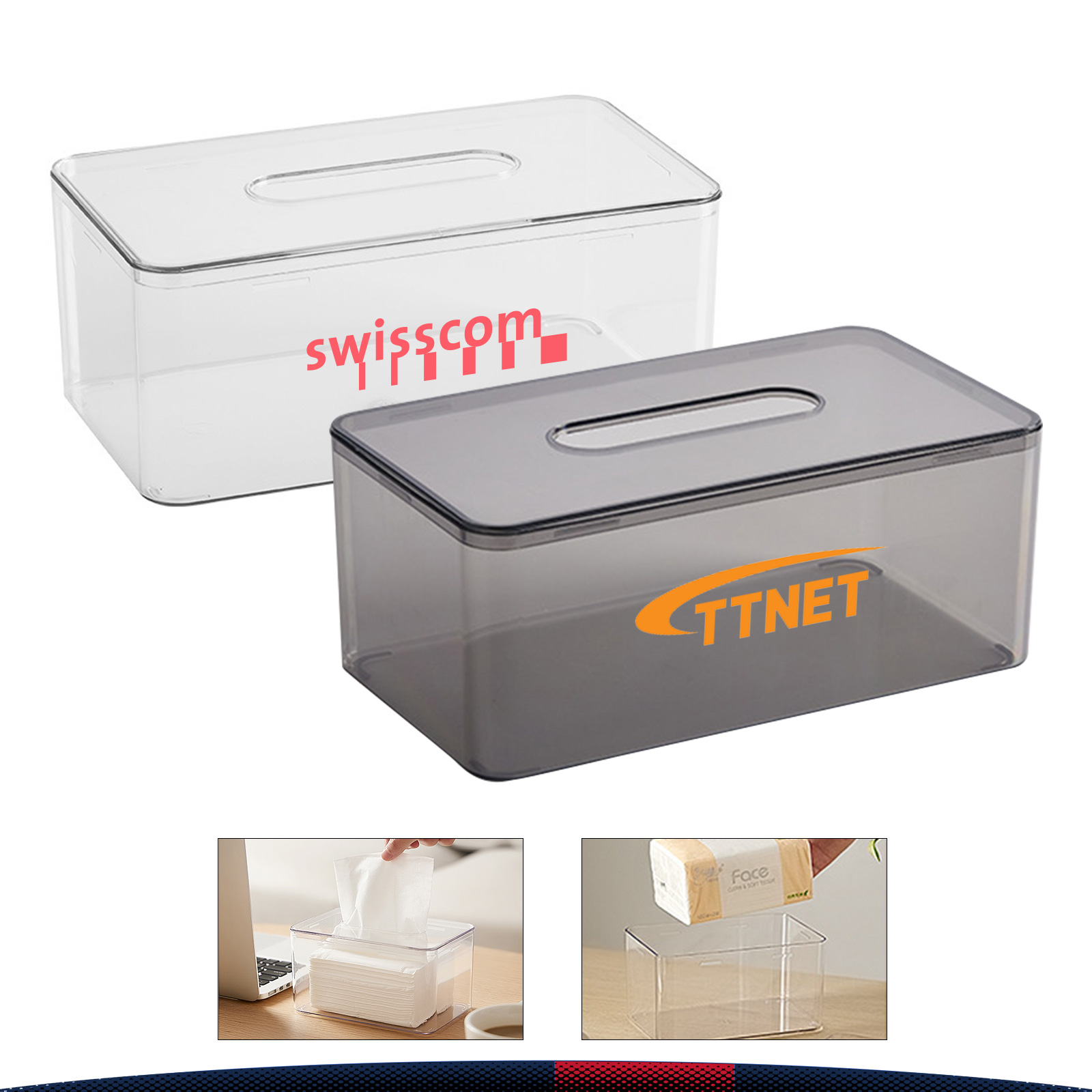 PET Transparent Tissue Box 2