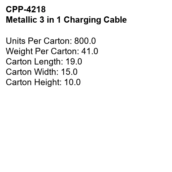 Metallic 3 in 1 Charging Cable 13