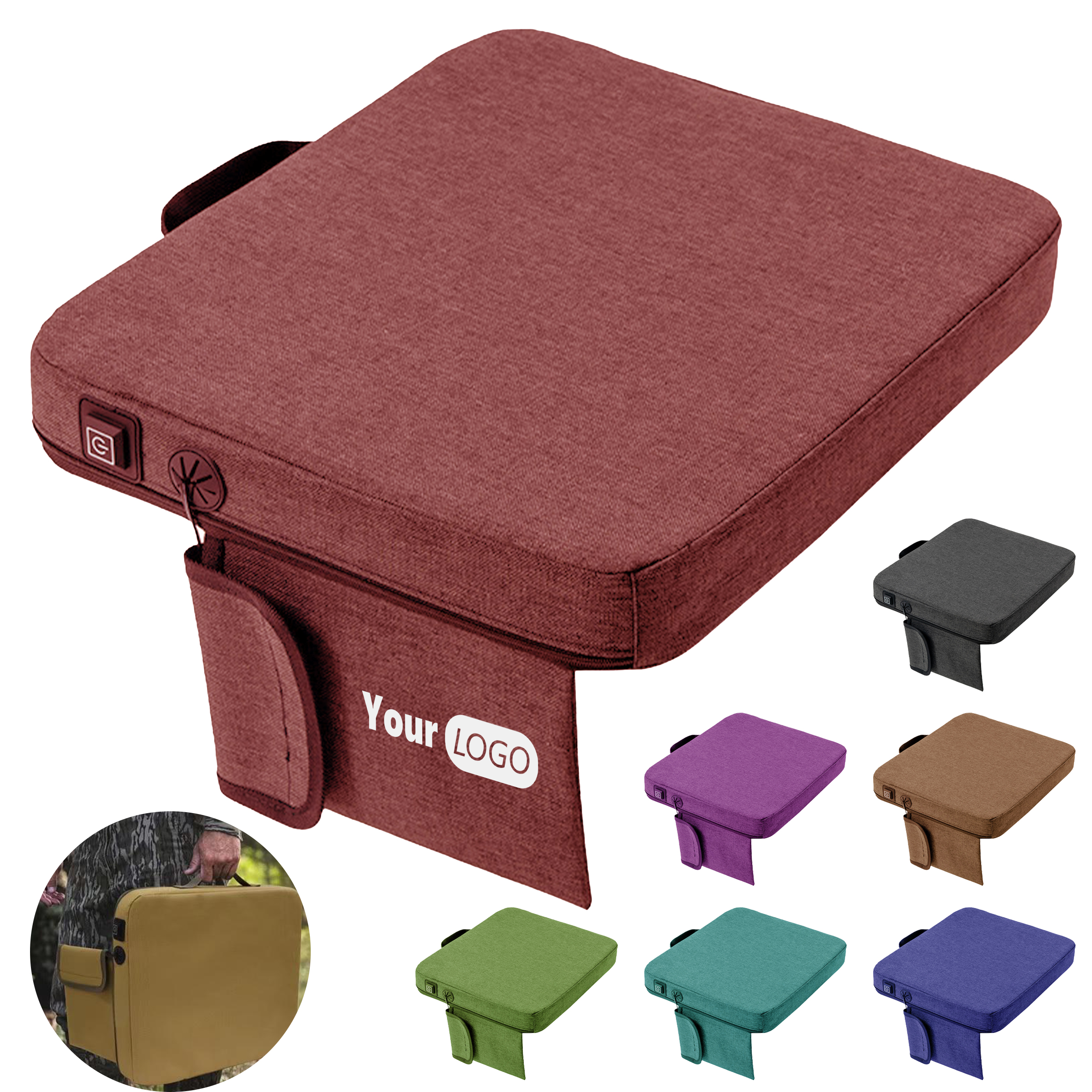 Nylon Portable Heated Stadium Cushion 6