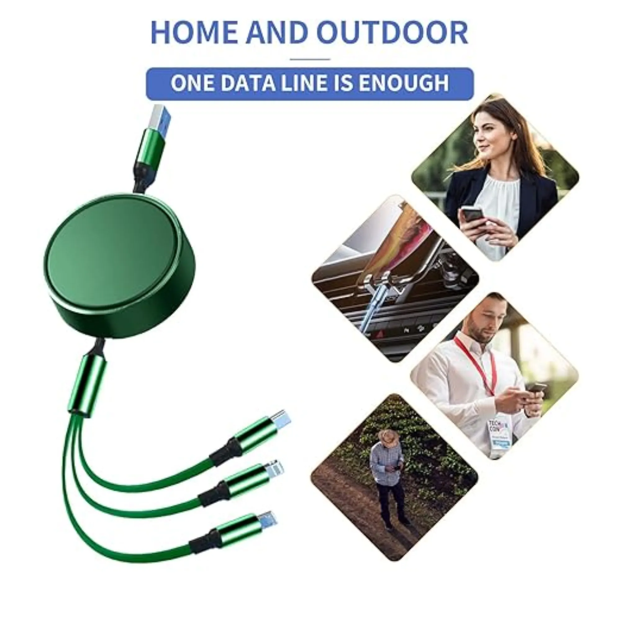 Three-in-One Fast Charging Data Cable 5