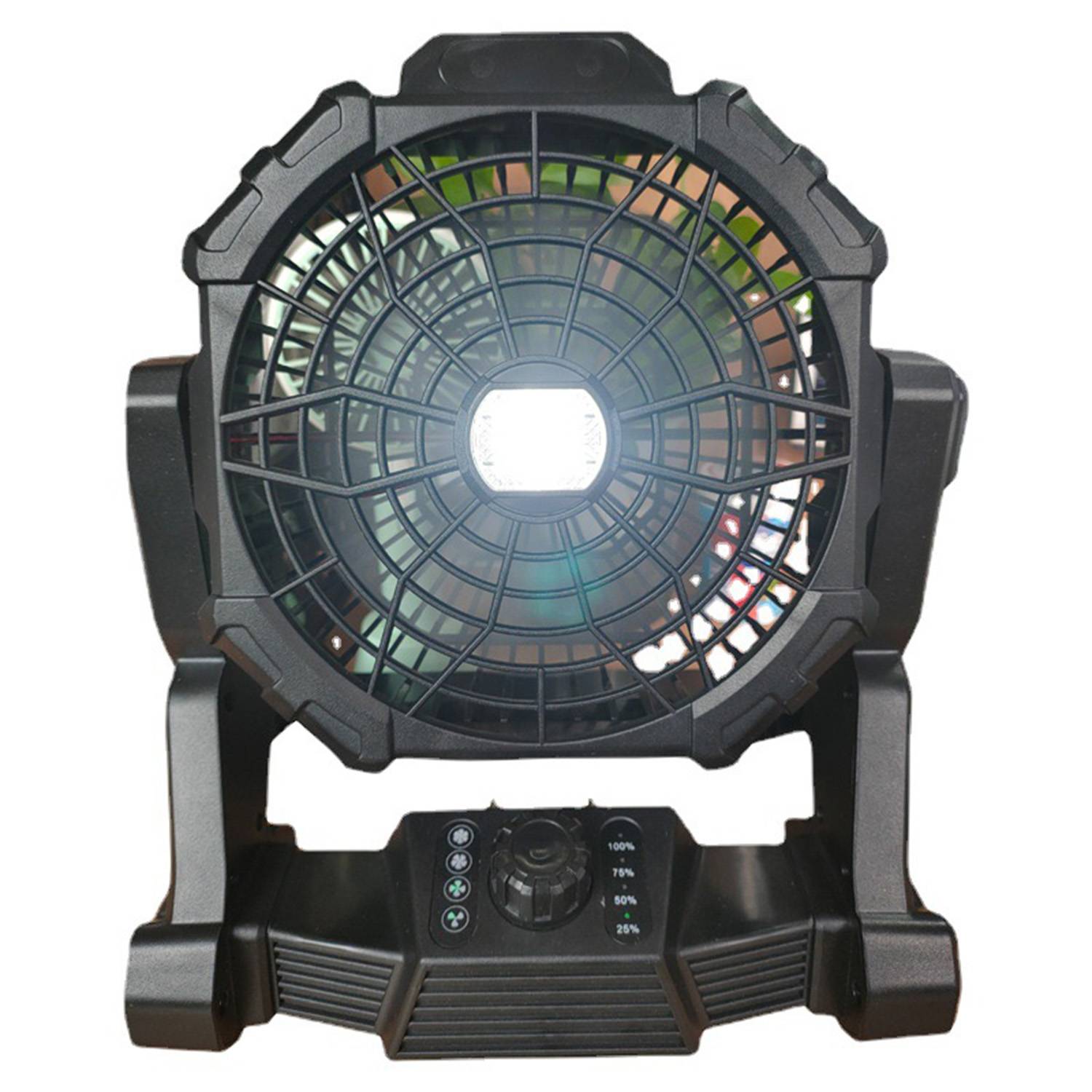 Battery Powered Camping Fan With LED Lights 7