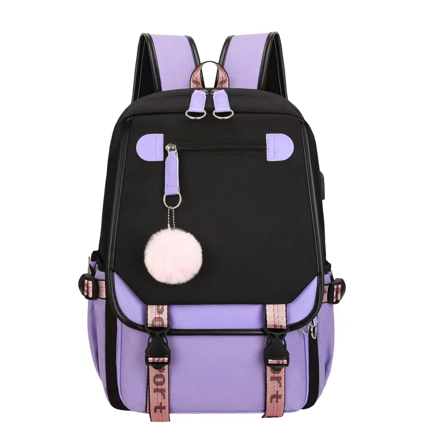 Large Capacity Oxford Backpack w/ USB Charging Port 2