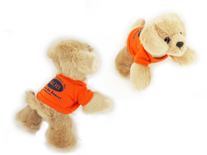 8" Golden Labrador Dog with t-shirt and one color imprint 1