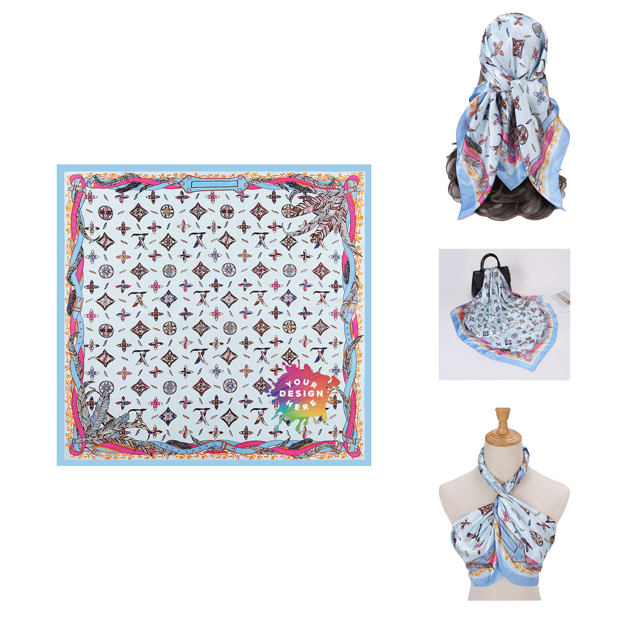 Imitation Silk Printed Scarf 4