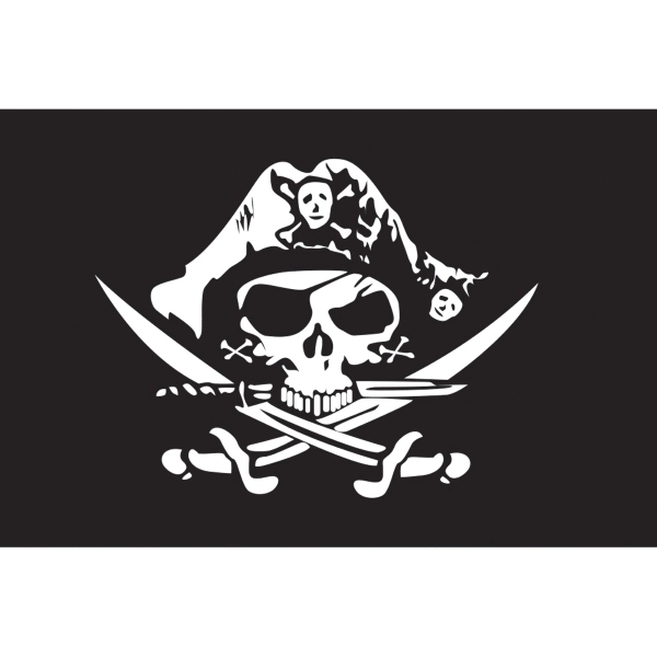 Pirate Hat Stick Flag 2