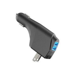 Dual Port USB Car + Wall Plug Charger with LED 4