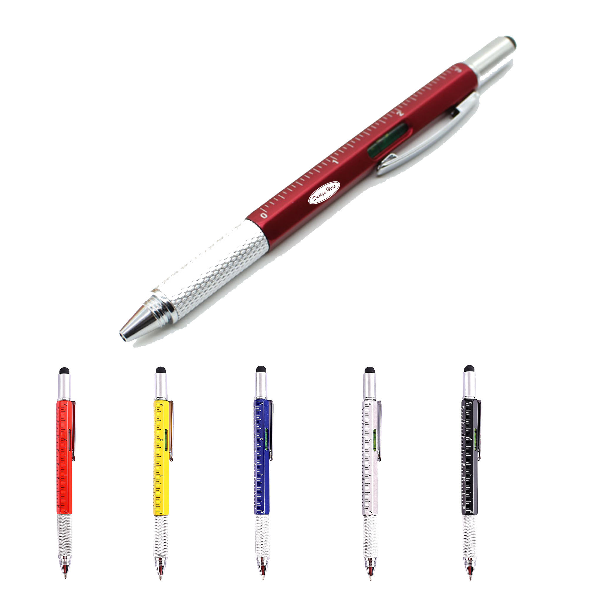 Multifunctional Metal Pen with Screwdriver, Level & Touchscreen 2