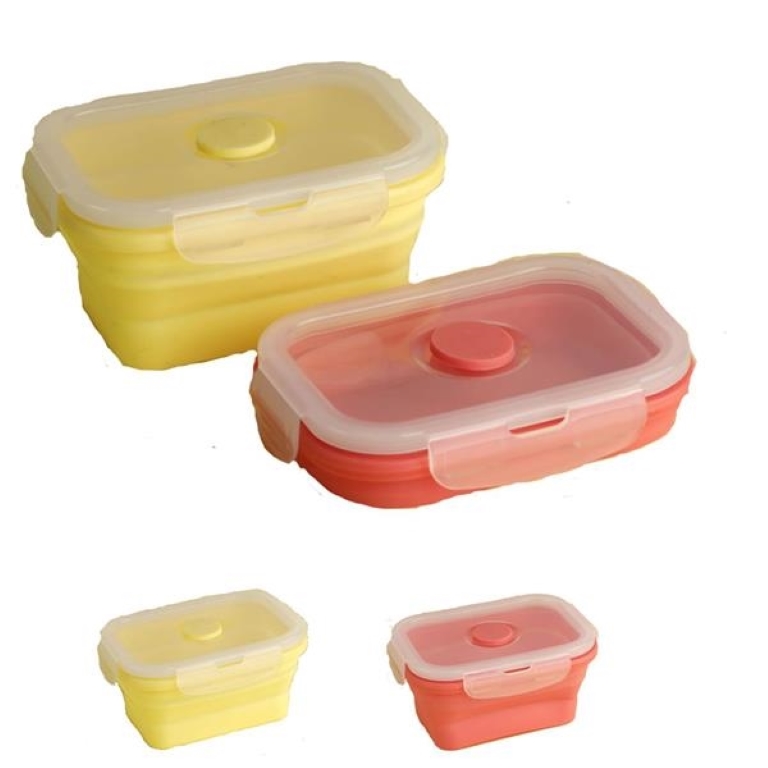 12OZ Silicone Foldable Collapisible Lunch Bento Box 9