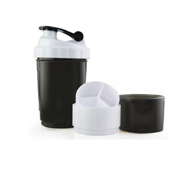 3 in 1 Plastic Sports Gym Protein Shaker Bottle 7