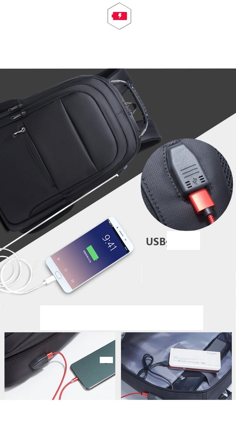 Customized Business Travel Backpacks With USB Port 5