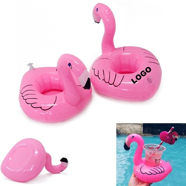 Inflatable Flamingo Pool Drink Holder 2