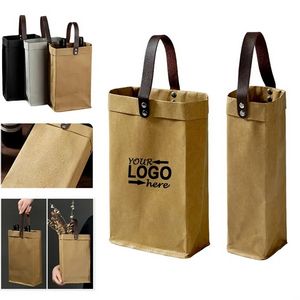 Washable Kraft Reusable Wine Bag 10