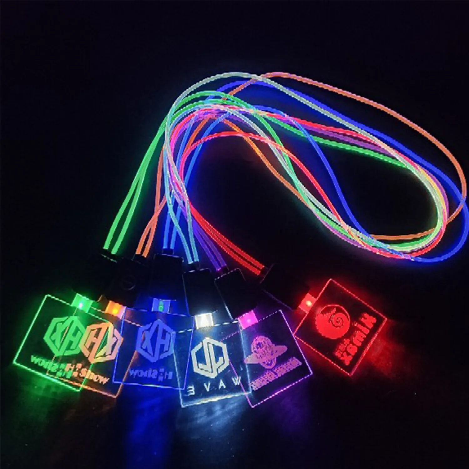 LED Necklace with flashing pendant 4
