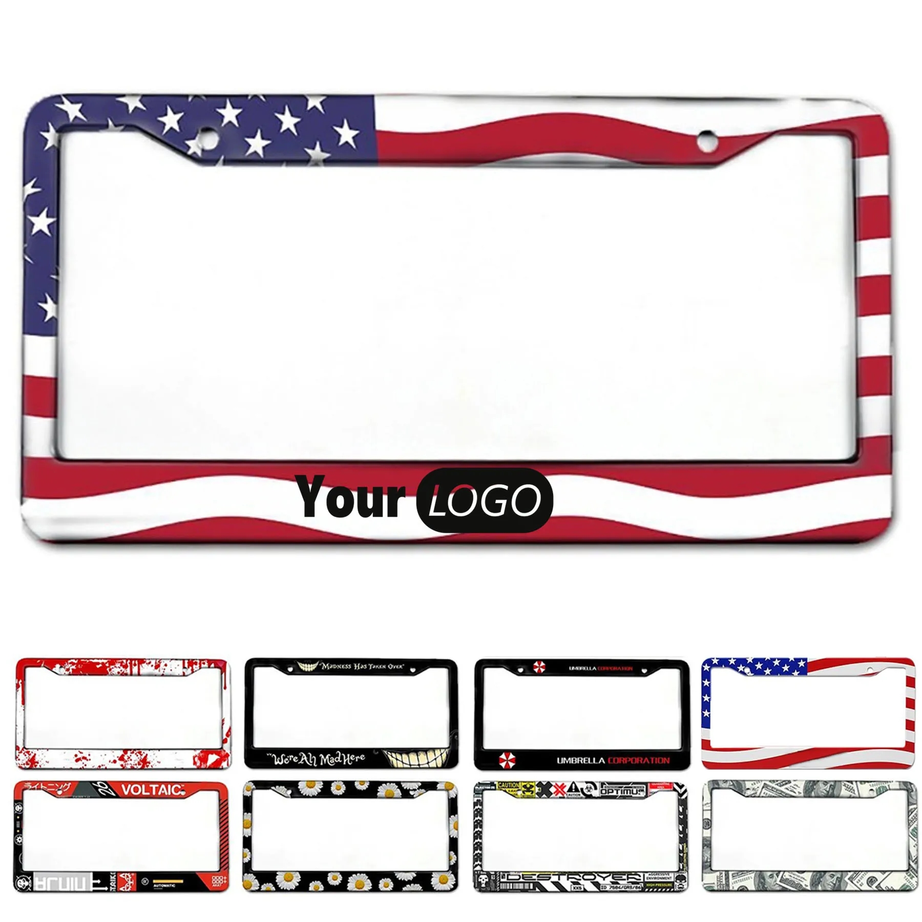 American Flag License Plate Frame 5