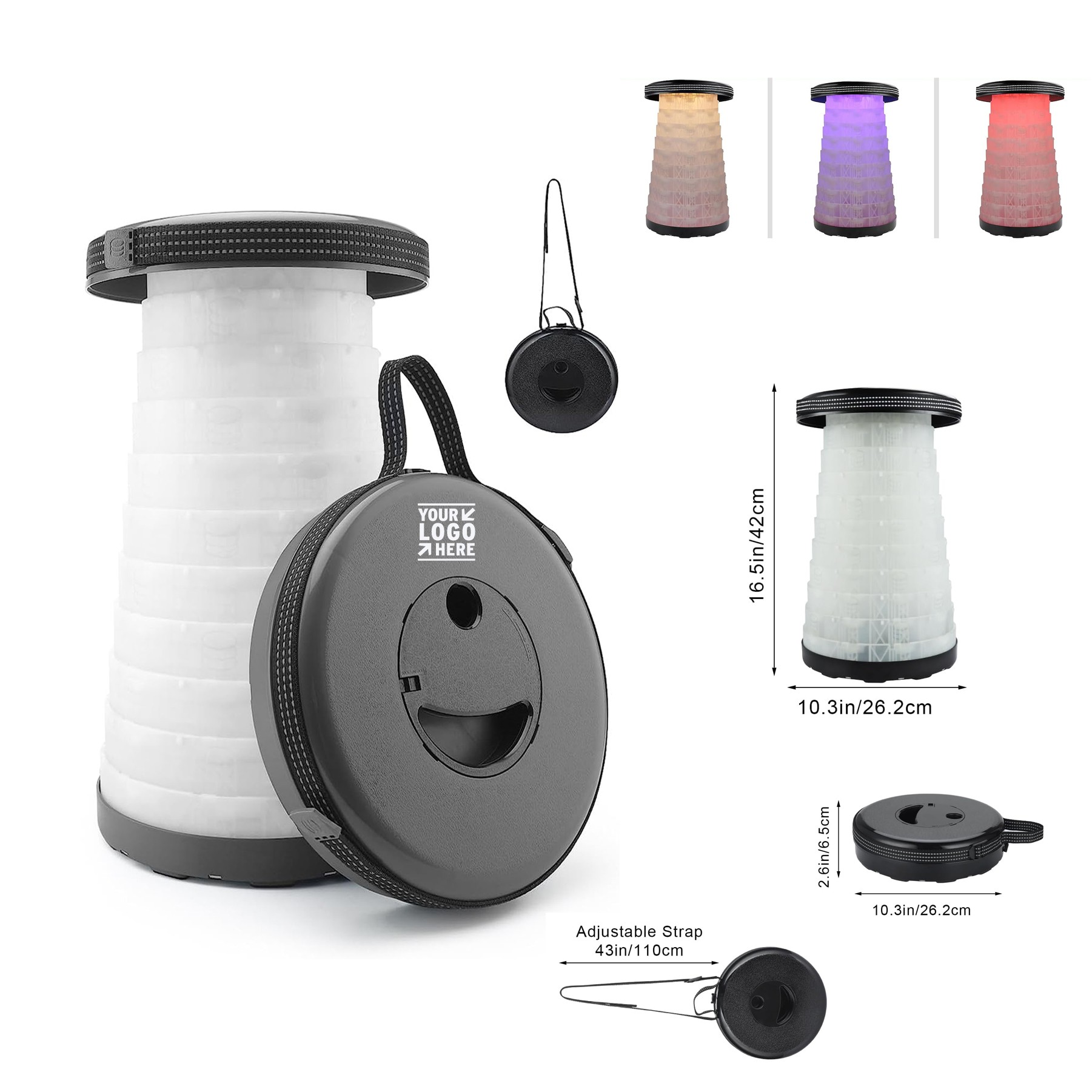 Light and Adjustable Strap Telescopic Stool 3