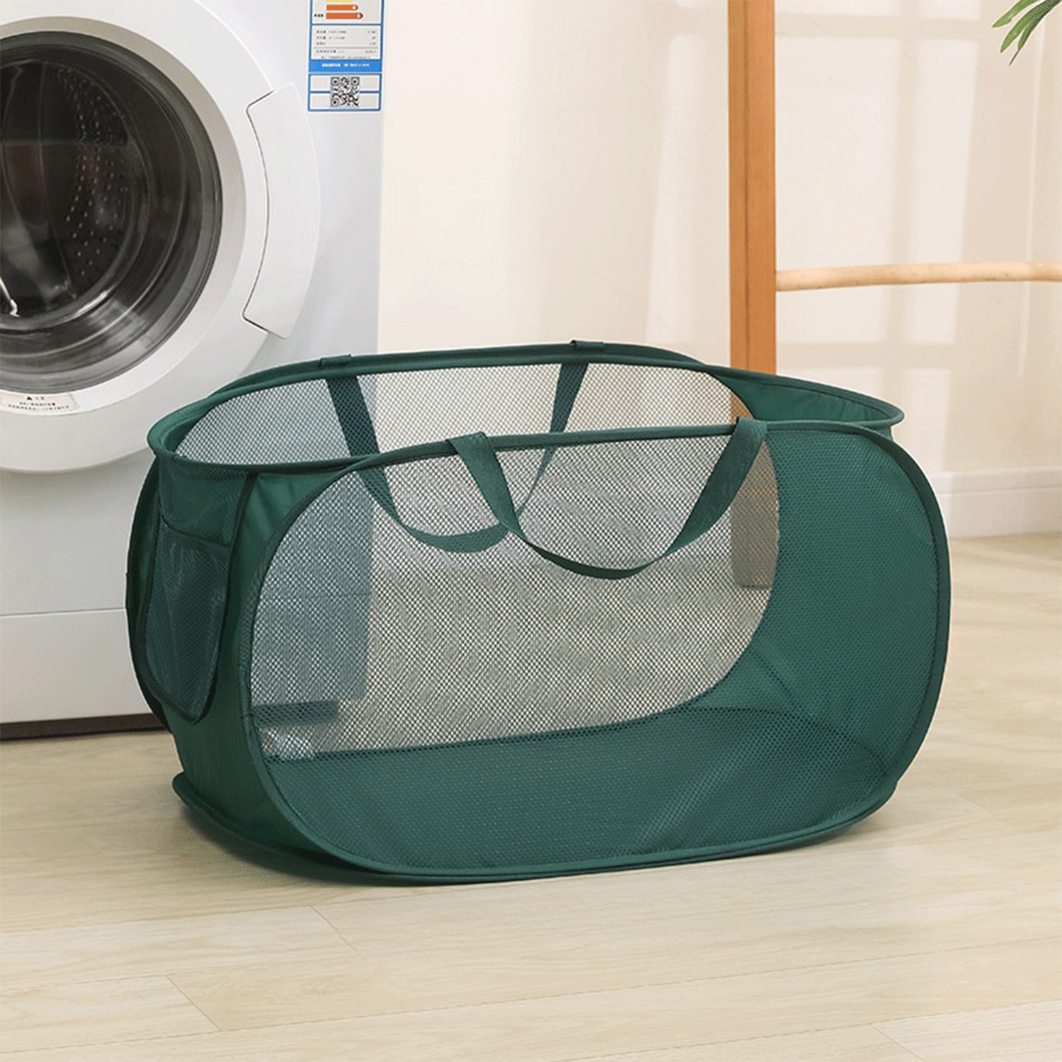 Foldable Pop Up Breathable Mesh Dirty Clothes Laundry Basket 12