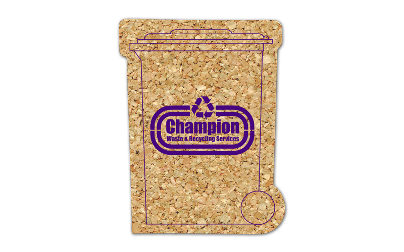 Recycling Bin Cork Coaster