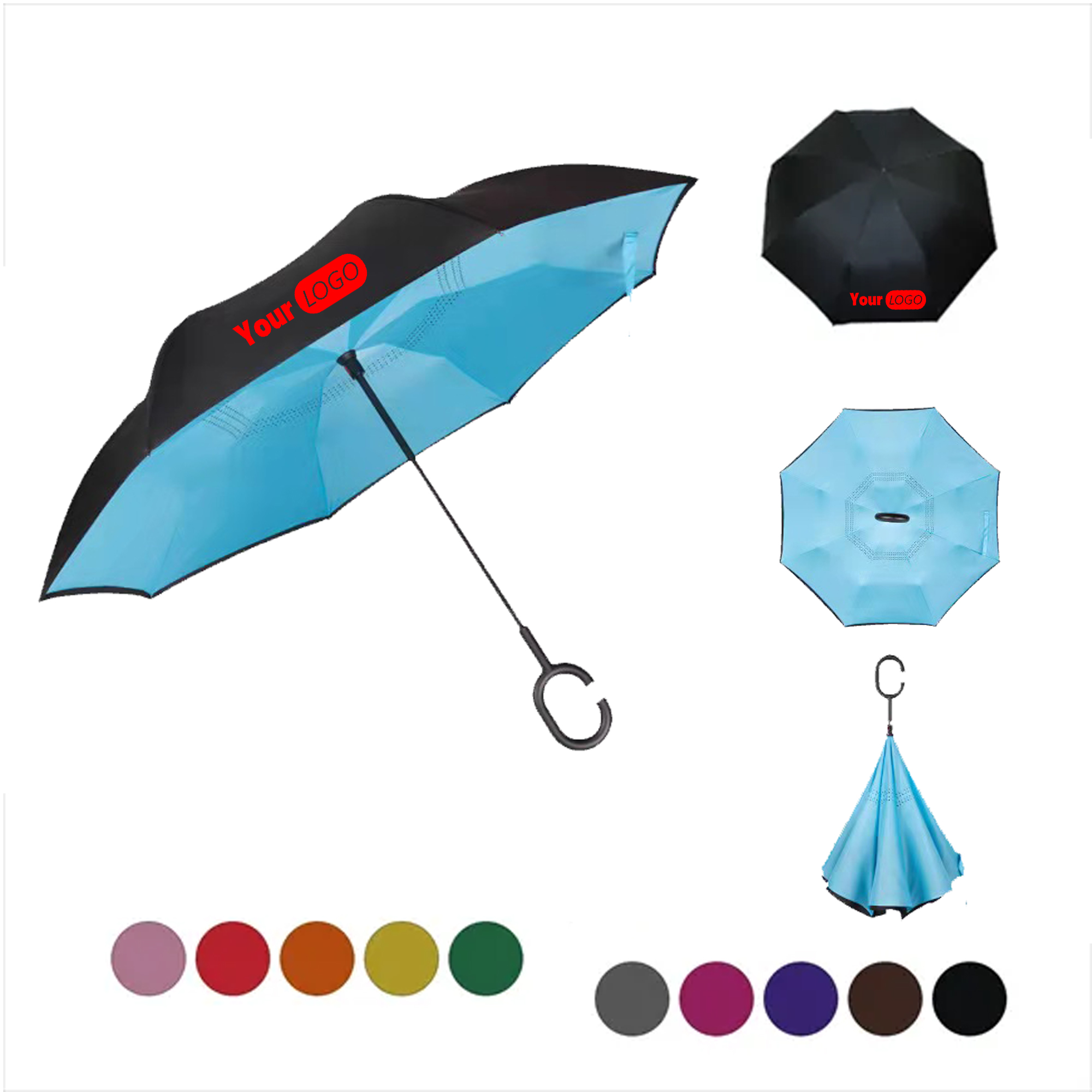 C-Handle Inverted Folding Umbrella 1