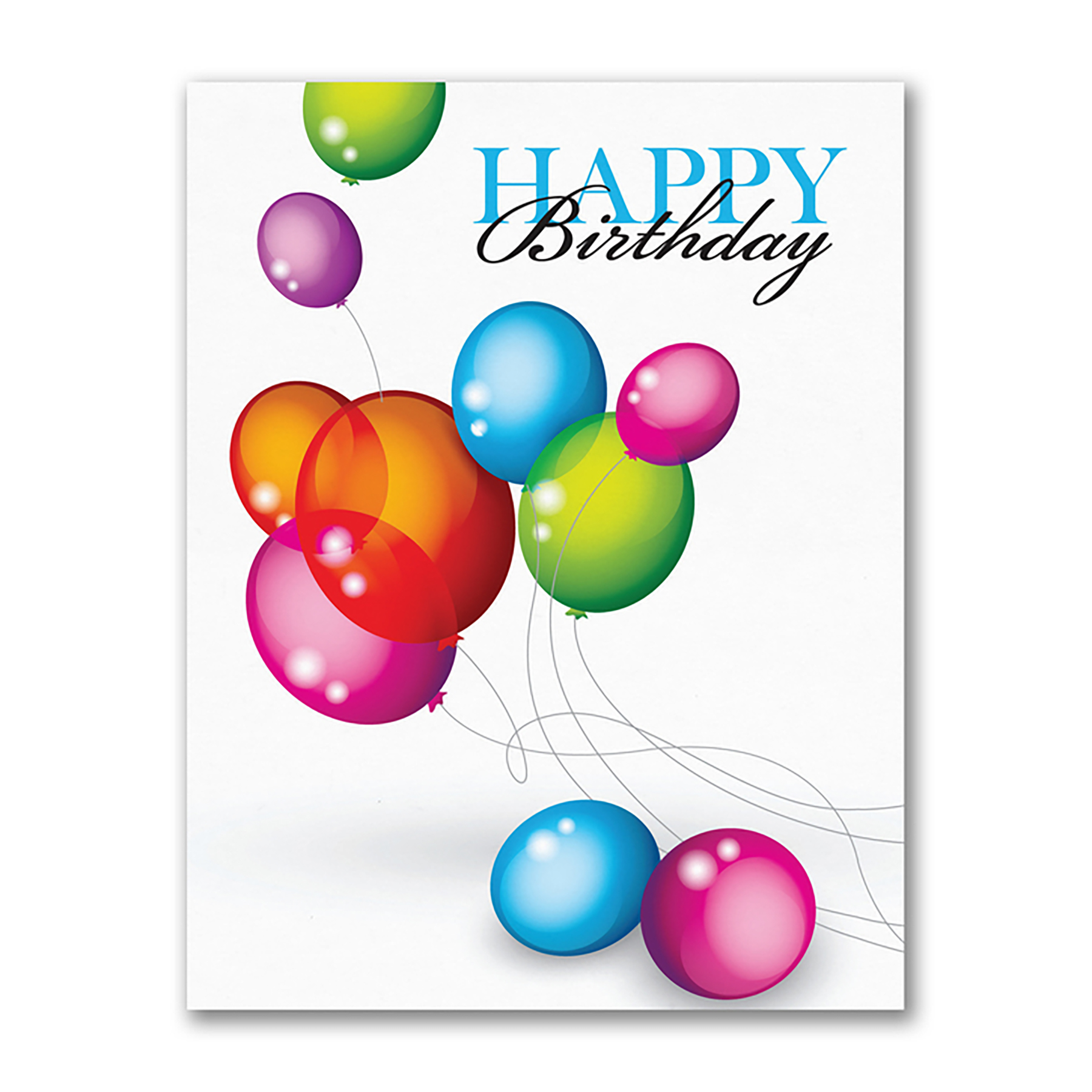 Festive Birthday Balloons Birthday Card 1
