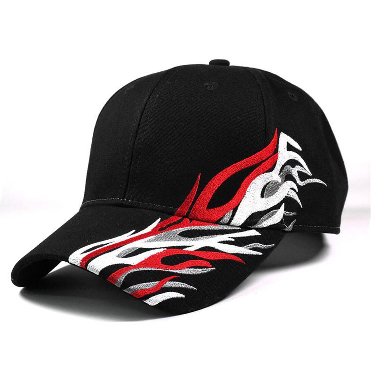 Embroidered Flame Casual Baseball Cap 4
